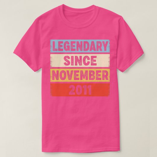11 jaar oude legendary sinds november 2011 11e bi t-shirt (Design voorkant)
