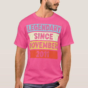 11 jaar oude legendary sinds november 2011 11e bi t-shirt