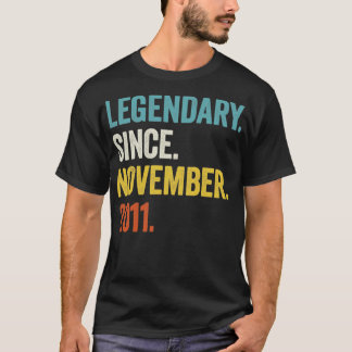 11 jaar oude legendary sinds november 2011 11e bi t-shirt