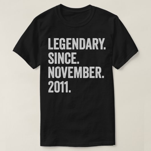 11 jaar oude legendary sinds november 2011 11e bi t-shirt (Design voorkant)