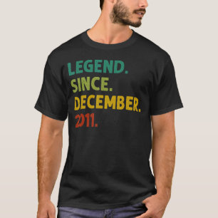 11 jaar oude leggende sinds december 2011 11e gebo t-shirt