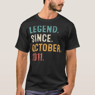 11 jaar oude leggende sinds oktober 2011 11e geboo t-shirt