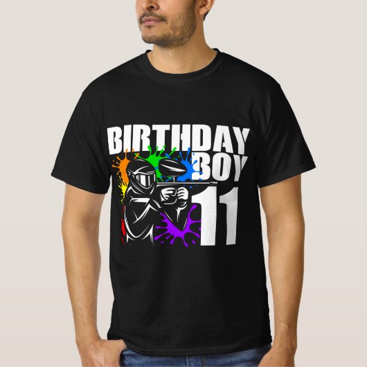 11 jaar oude Paintball Birthday Party Boys 11th GI T-shirt (Voorkant)