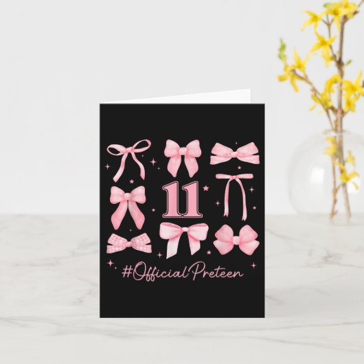 11 jaar oude verjaardag meisje 11e verjaardag Coqu Kaart (Gele Bloem)