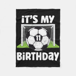 11 Jaar Oude Voetbal 11e Verjaardag Speler Kindere Fleece Deken
