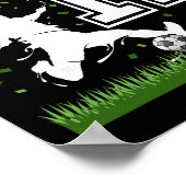 11 Jaar Oude Voetbal Verjaardagsfeest Thema 11e Ca Poster (Hoek)