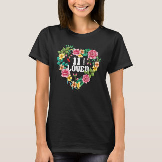 11 jaar oude vrouw Echtband Floral 11th Wedding An T-shirt