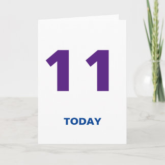 11 jaar van Oude vandaag Verjaardag 11 Kaart
