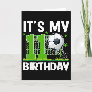 11 Jaar Verjaardag Voetbal Thema Het Is Mijn 11e V Kaart