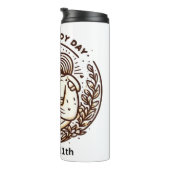 11 jan - Meisje knuffel jongensdag Thermosbeker (Geroteerd rechts)