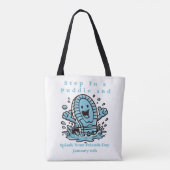 11 jan - stap in een plas en plons je vriend tote bag (Achterkant)