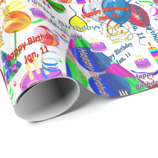 11 januari, cadeaupapier voor cadeautjes (Rol Hoek)