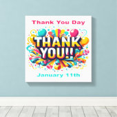 11 januari - Dank U Dag Canvas Afdruk (Insitu (Houten vloer))