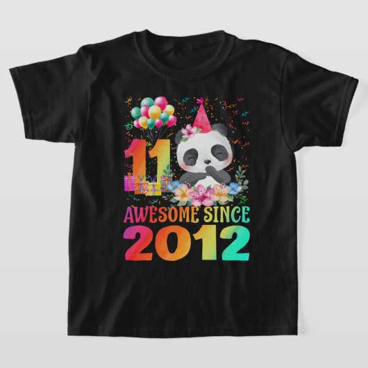 11-jarige 11e verjaardag Panda Unicorn Girl T-shirt (Laagn)