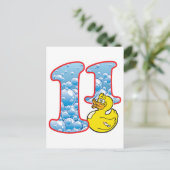 11-jarige eend briefkaart (Staand voorkant)