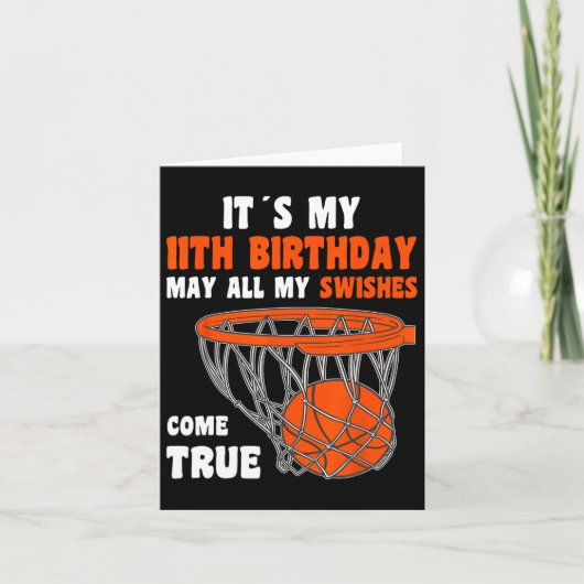 11-jarige gelukkige 11e verjaardag Bysketbyll 11e  Kaart (Voorkant)