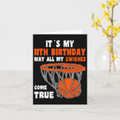 11-jarige gelukkige 11e verjaardag Bysketbyll 11e  Kaart (Gele Bloem)