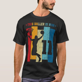 11-jarige honkbal 11e verjaardag jongen honkbal t-shirt