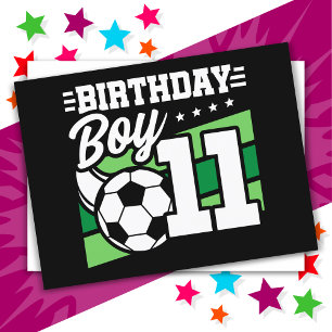 11-jarige Voetbal Kids 11e Verjaardag Jongen Briefkaart
