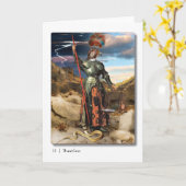 11 Justice Tarot Wenskaart Kaart (Gele Bloem)