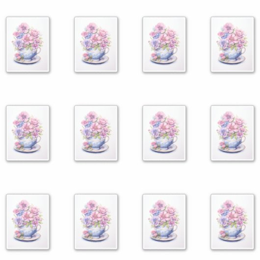 11 Kop van Bloemen Sticker (Voorkant)
