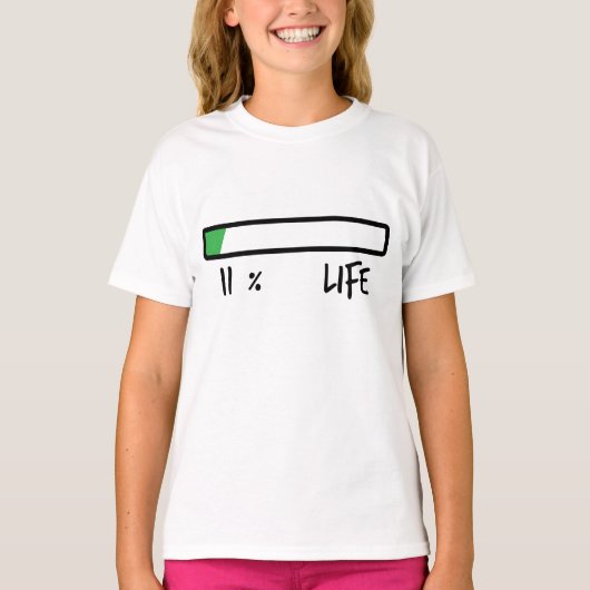 11% LIFE Funny 7-11 jaar oud Shirt 11 verjaardag (Voorkant)