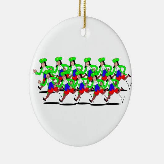 11 Lords Leaping Keramisch Ornament (Rechts)