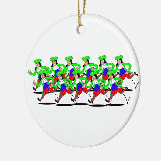 11 Lords Leaping Keramisch Ornament (Links)