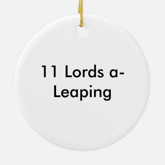 11 Lords Leaping Keramisch Ornament (Achterkant)