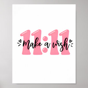 11 Maak een Wens Cute Roze Typografie Poster