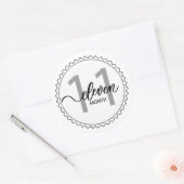 11-maandelijkse Sticker Klassieke ronde (Envelop)