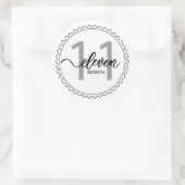 11-maandelijkse Sticker Klassieke ronde (Tas)