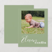 11 maanden Foto eerste geboortedag banner Kaart (Voorkant / Achterkant)