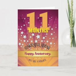 11 maanden herstel Jubileum vetgetal Kaart