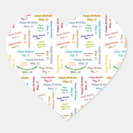 11 mei Sticker (Voorkant)