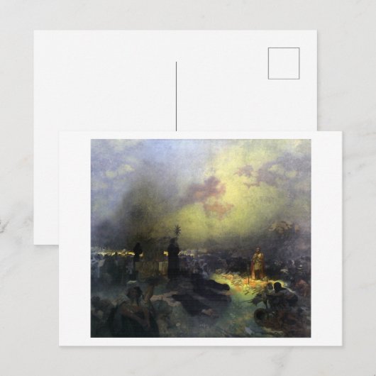 #11 Na de slag om Vitkov Hill, Mucha Briefkaart (Voorkant / Achterkant)