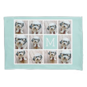 11 Naam industriële fotoraster - aqua Kussensloop (Voorkant)