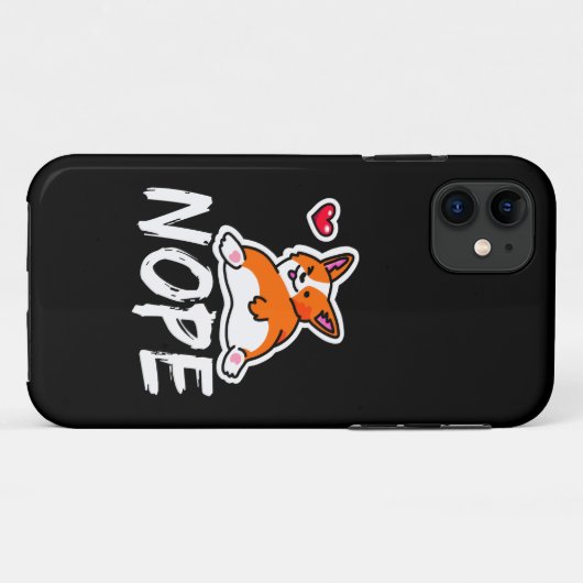 11 Nope Corgi Case-Mate iPhone Case (Achterkant (horizontaal))