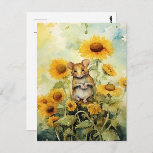 11 of 17 Zonnebloementuin Miceville Briefkaart (Voorkant / Achterkant)