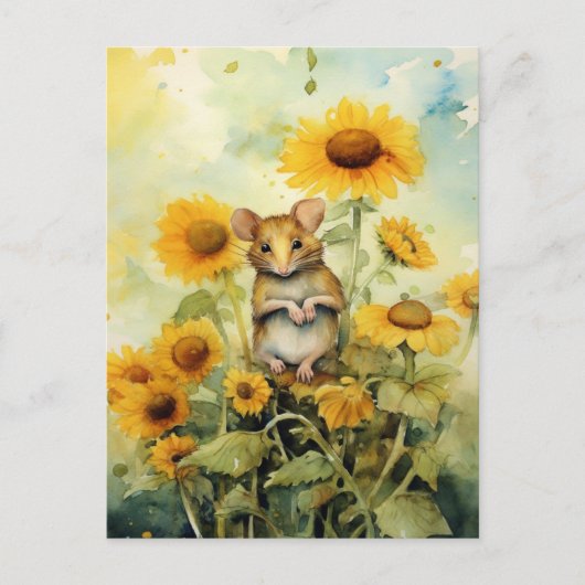 11 of 17 Zonnebloementuin Miceville Briefkaart (Voorkant)