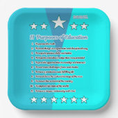 11 Onderwijsdoeleinden Papieren Bordje (Voorkant)