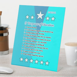 11 Onderwijsdoeleinden Reclamebord Met Voetstuk