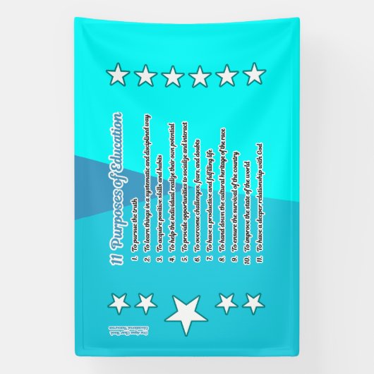 11 Onderwijsdoeleinden Spandoek (Verticaal)