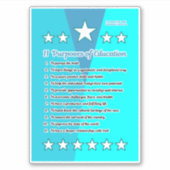 11 Onderwijsdoeleinden Sticker (Voorkant)