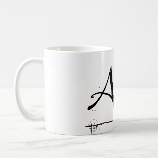 11 oz "Artiest" witte mok (Links)