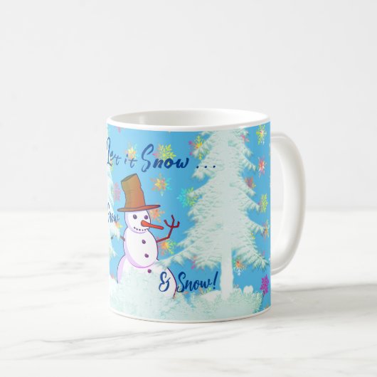 11 Oz. Coffee Fun Snowman Hot Drink Latte Mok (Voorkant rechts)