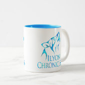 11 oz Ilyon Chronicles Blue Wolf Two-Tone Mok (Voorkant rechts)