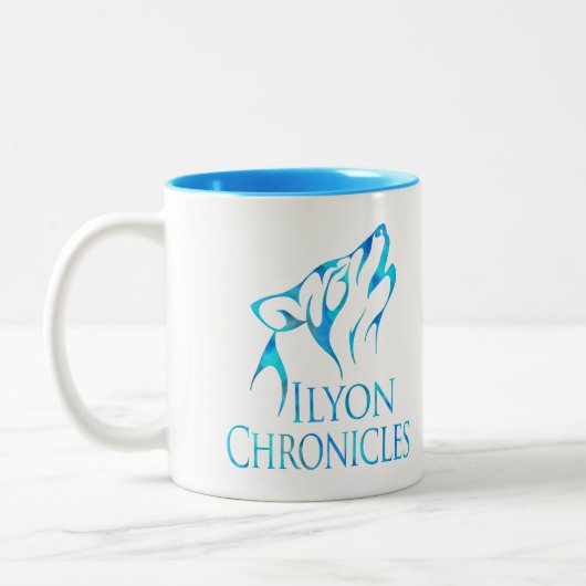 11 oz Ilyon Chronicles Blue Wolf Two-Tone Mok (Links)