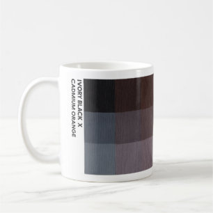 11 oz ivoorzwart x cadmiumoranje mok