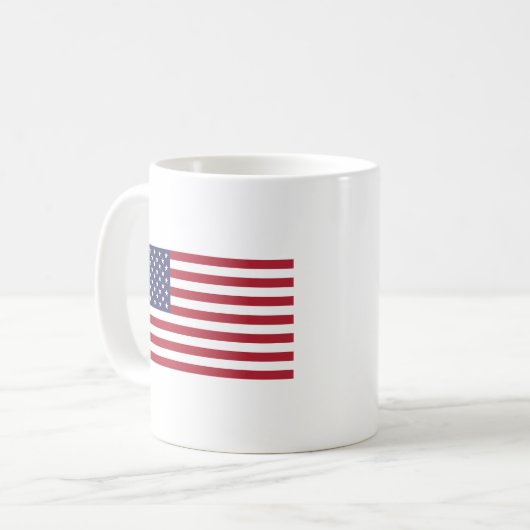 11 oz Klassieke Mok met vlag van de VS (Voorkant links)